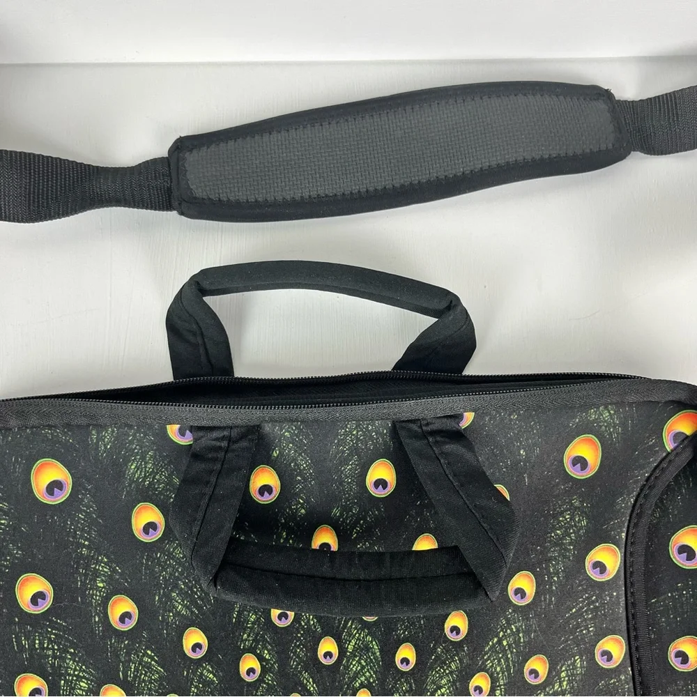Peacock Laptop Bag with Handles and Shoulder Straps
